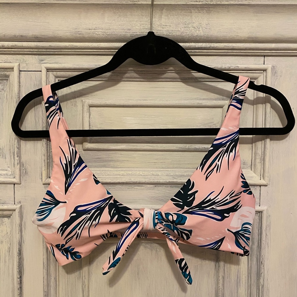 Pink Floral Swim Top